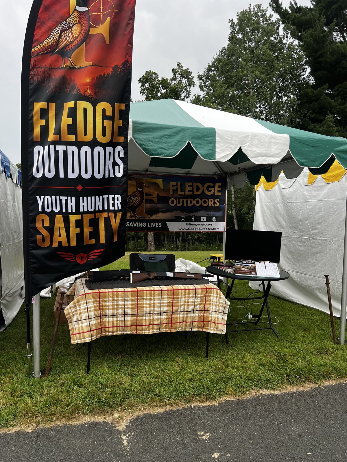 Fledge Outdoors booth at The Game Fair 2026